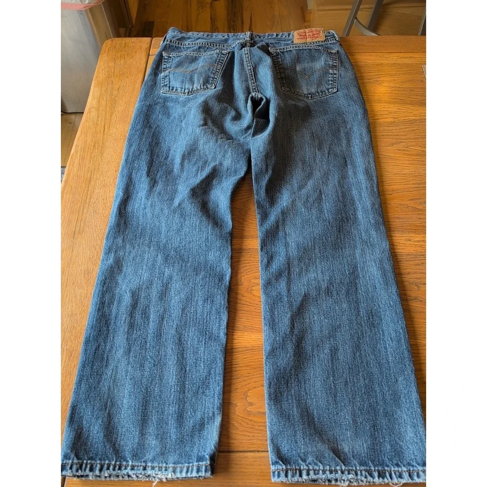 Levi's Men's 514 36x32 Original Straight Fit Jeans - Med Blue Wash 100% Cotton